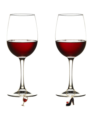 24 Encantos de Vidrio para Copas de Vino Macepason - Multicolor