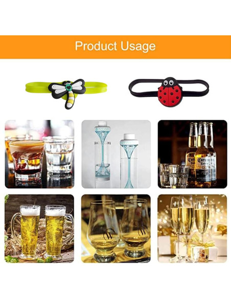 Marcadores de Copas de Vino Ackron 18 Piezas Silicona