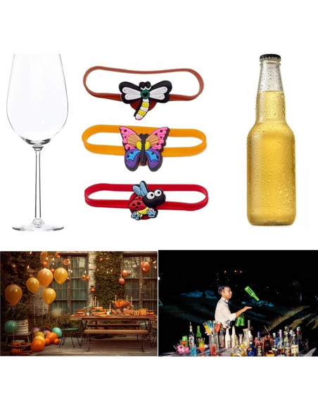 Marcadores de Copas de Vino Ackron 18 Piezas Silicona