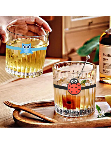 Marcadores de Copas de Vino Ackron 18 Piezas Silicona