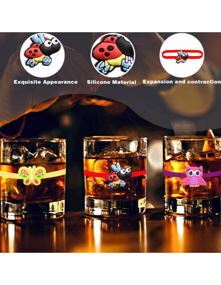 Marcadores de Copas de Vino Ackron 18 Piezas Silicona