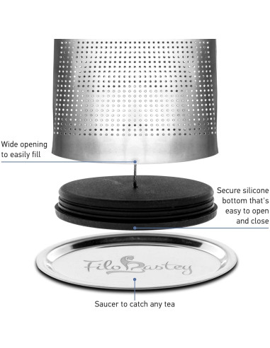 Infusor de Té de Acero Inoxidable FiloPastey - 2 Piezas