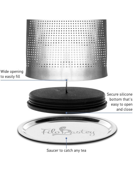 Infusor de Té de Acero Inoxidable FiloPastey - 2 Piezas