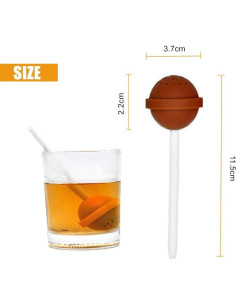Juego de Infusores de Té Sanderala Lollipop - 3 Piezas Silicona 2