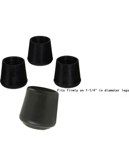 Tapas de Pierna de Goma AKOAK 4 Piezas 32 mm Negro