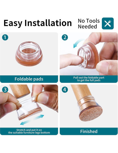 16 Protectores de Silicona para Patas de Muebles RCHYFEED