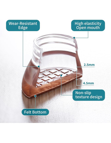 16 Protectores de Silicona para Patas de Muebles RCHYFEED