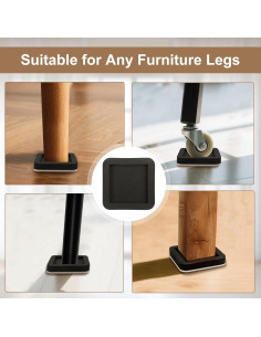 Deslizadores de Muebles de Fieltro EASTWONDER 8 PCS 10.16 cm 2