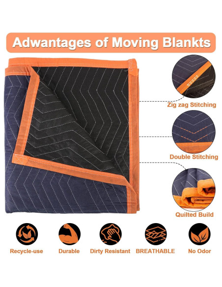 2 Mantas de Mudanza YMTLJHDSY 203x182cm Acolchadas Duraderas