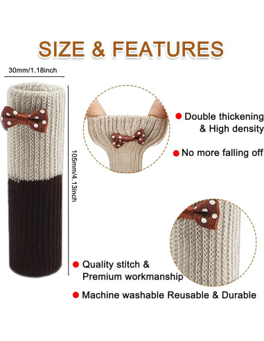 Protectores de patas de silla Ecotince 32 piezas antideslizantes