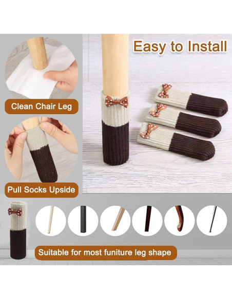 Protectores de patas de silla Ecotince 32 piezas antideslizantes