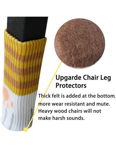 24 Protectores de Suelo para Patas de Silla iMoloovi - Almohadillas de Fieltro
