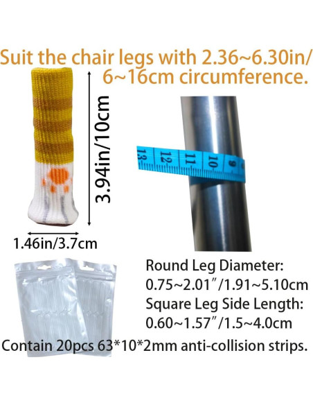 24 Protectores de Suelo para Patas de Silla iMoloovi - Almohadillas de Fieltro