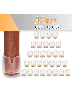 Tapones para patas de silla JoyLionKay 32 piezas 1.4-1.7 cm 2