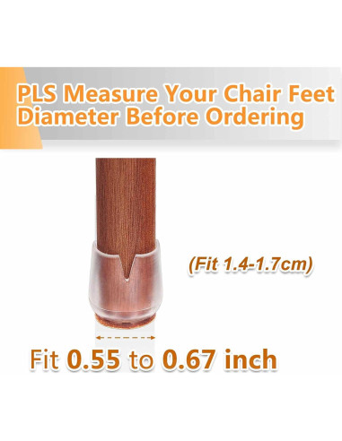 Tapones para patas de silla JoyLionKay 32 piezas 1.4-1.7 cm