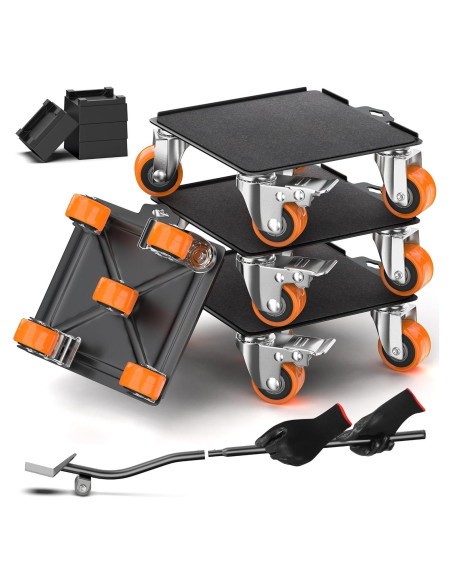 Carro de Mudanza VALTAVO 2000 lb con 5 Ruedas y Elevador