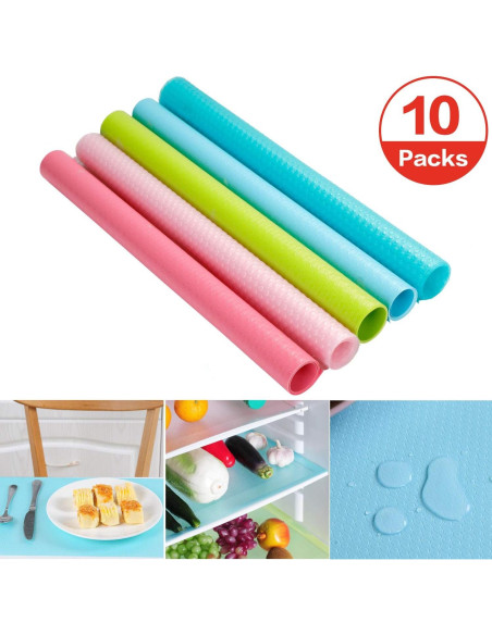 Paquete de 10 Tapetes Antideslizantes Winshall para Refrigerador