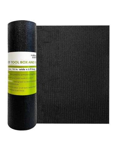Alfombrilla Antideslizante Rubber Sheet 40x183 cm PVC Negro
