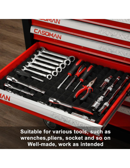 Forro de Caja de Herramientas CASOMAN 4 Piezas Antideslizante 60x40cm Forro de Caja de Herramientas CASOMAN 4 Piezas Antideslizante 60x40cm