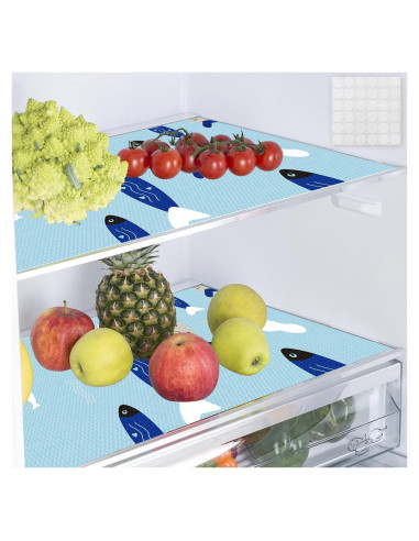 9 Alfombrillas para Refrigerador Babyfond, Antideslizantes, 44.9x30 cm