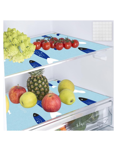 9 Alfombrillas para Refrigerador Babyfond, Antideslizantes, 44.9x30 cm