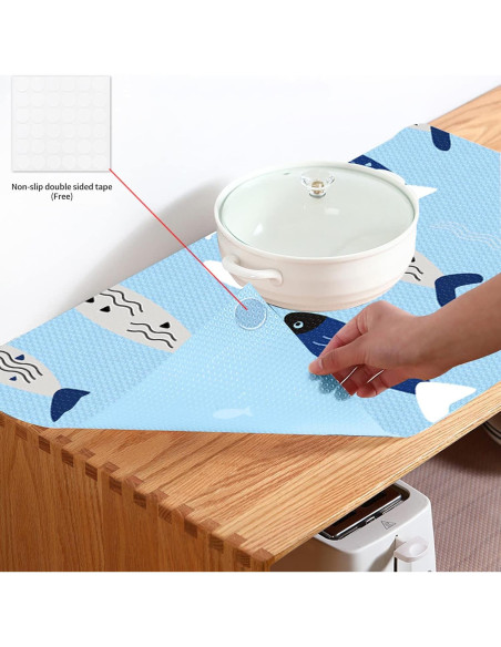 9 Alfombrillas para Refrigerador Babyfond, Antideslizantes, 44.9x30 cm