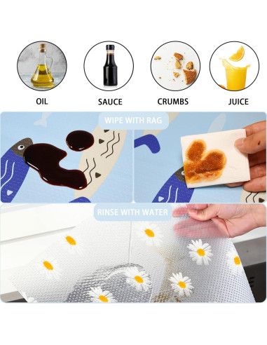 9 Alfombrillas para Refrigerador Babyfond, Antideslizantes, 44.9x30 cm