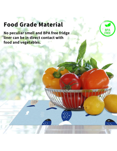 9 Alfombrillas para Refrigerador Babyfond, Antideslizantes, 44.9x30 cm