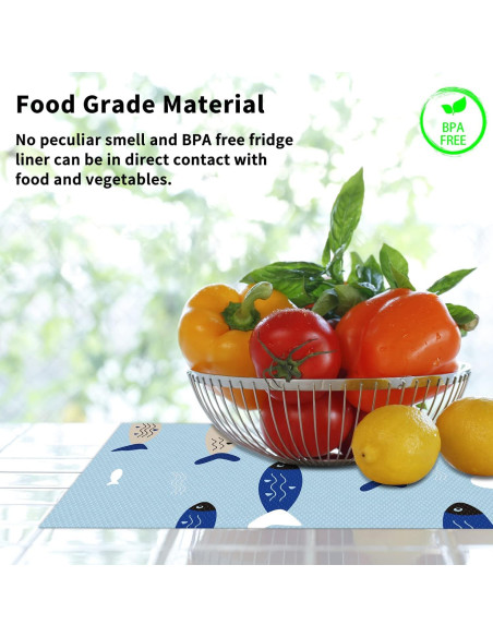 9 Alfombrillas para Refrigerador Babyfond, Antideslizantes, 44.9x30 cm