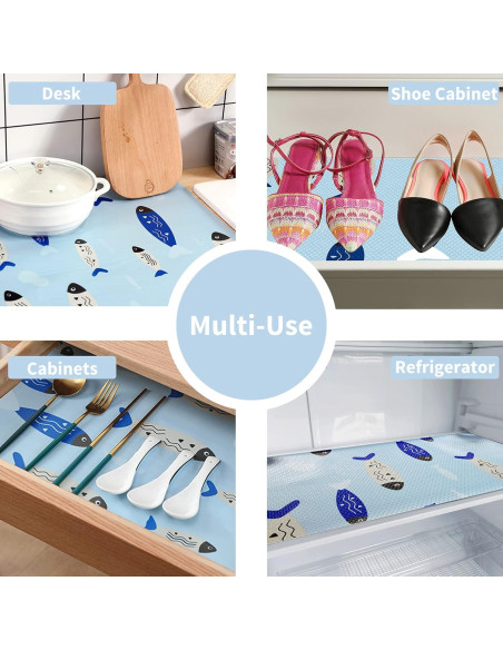 9 Alfombrillas para Refrigerador Babyfond, Antideslizantes, 44.9x30 cm