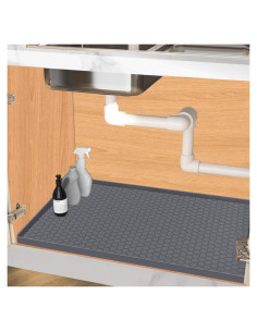 Alfombrilla Impermeable para Bajo Fregadero Jacooxi 63.5x48.3cm Gris