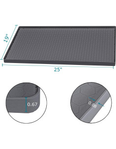 Alfombrilla Impermeable para Bajo Fregadero Jacooxi 63.5x48.3cm Gris 2