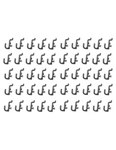 Ganchos de Pegboard J de Plástico Negro JSP 100 Unidades