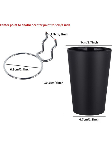 Set de 6 Ganchos Anillo Kuhome para Tablero Perforado Negro