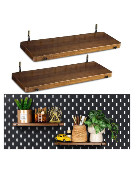 Estantes de Madera Acacia SEMPOMA para Tablero de Clavijas - 2 Unidades