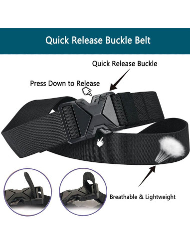 Cinturón elástico LionVII Heavy Duty 1.5" para hombres