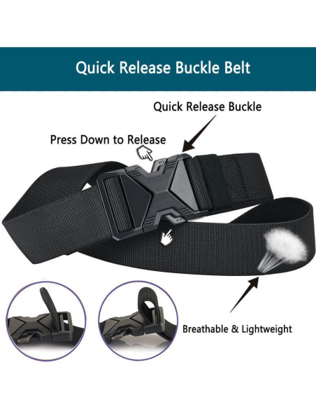 Cinturón elástico LionVII Heavy Duty 1.5" para hombres