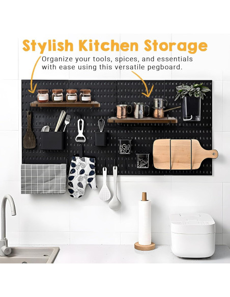 Estantes de Madera Acacia SEMPOMA para Tablero de Clavijas - 2 Unidades