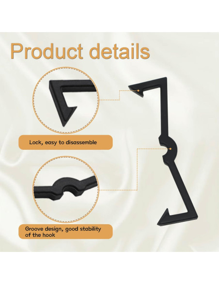 100 Clips para Tablero Perforado zDwfDc Plástico Negro 81.9g