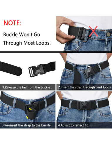 Cinturón elástico LionVII Heavy Duty 1.5" para hombres