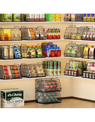 Cestas de Almacenamiento Apilables Jakyitvi - Paquete de 4 XXL