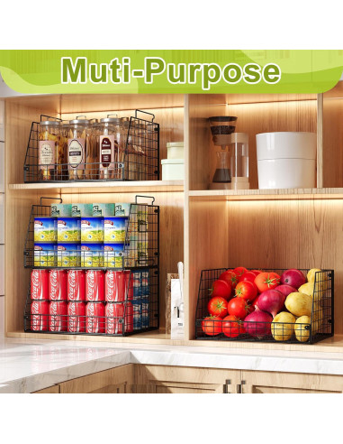 Cestas de Almacenamiento Apilables Jakyitvi - Paquete de 4 XXL