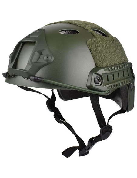 Casco Táctico CMAIR4U PJ Verde OD para Airsoft y Paintball