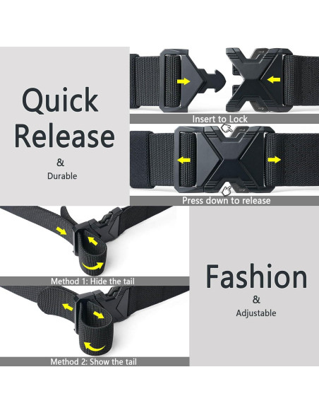 Cinturón elástico LionVII Heavy Duty 1.5" para hombres