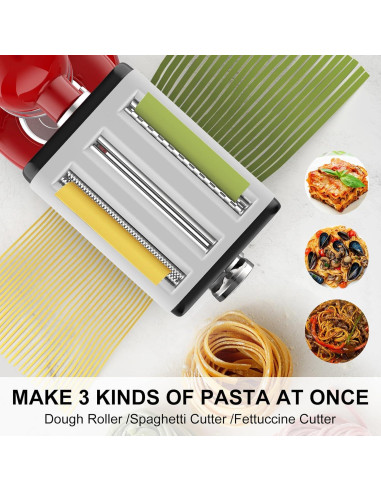 Accesorio para hacer pasta 3 en 1 NEWSETS para KitchenAid