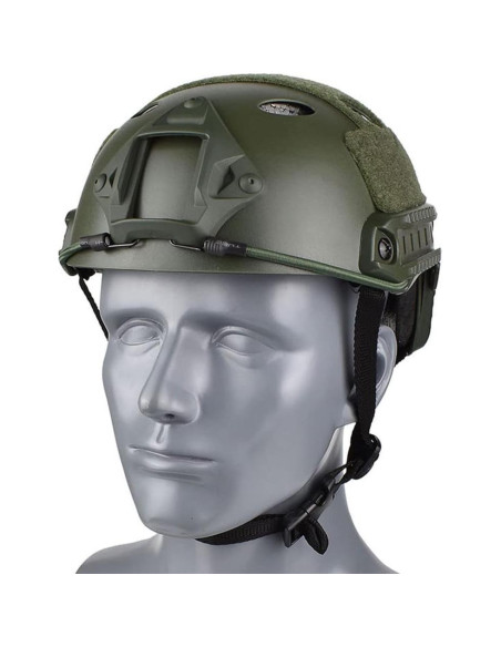Casco Táctico CMAIR4U PJ Verde OD para Airsoft y Paintball