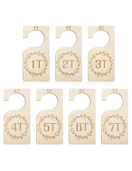 Divisores de Closet de Madera Patelai 7 Pcs para Bebés 1T a 7T