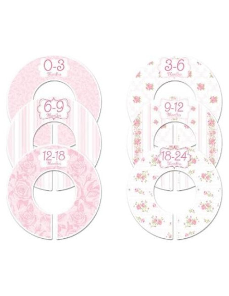 Divisores de Tamaño para Ropa de Bebé Closet Doodles Set de 6 Divisores de Tamaño para Ropa de Bebé Closet Doodles Set de 6