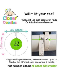 Divisores de Tamaño para Ropa de Bebé Closet Doodles Set de 6 2