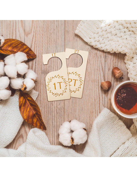 Divisores de Closet de Madera Patelai 7 Pcs para Bebés 1T a 7T